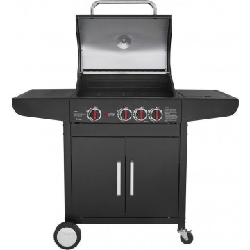 Thermogatz GS Grill Lux Ψησταριά Υγραερίου Μαντεμένιας Σχάρας 60x42εκ. με 3 Εστίες 9kW και Πλαϊνό Μάτι